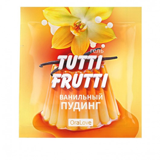 Пробник гель-смазки Tutti-frutti со вкусом ванильного пудинга - 4 гр. - Биоритм - купить с доставкой в Реутове