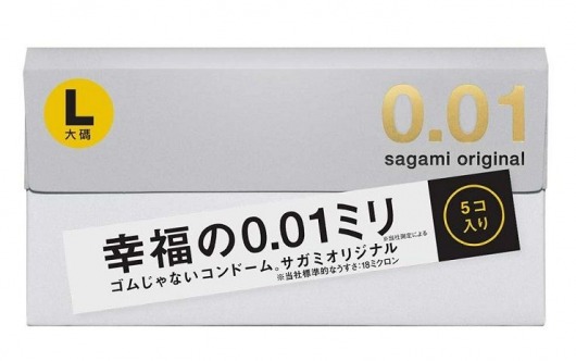 Презервативы Sagami Original 0.02 L-size увеличенного размера - 5 шт. - Sagami - купить с доставкой в Реутове