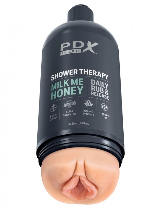 Телесный мастурбатор-вагина Shower Therapy Milk Me Honey - Pipedream - в Реутове купить с доставкой