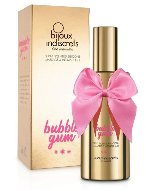 Гель с ароматом жвачки Bubblegum 2-in-1 Scented Silicone Massage And Intimate Gel - 100 мл. - Bijoux Indiscrets - купить с доставкой в Реутове