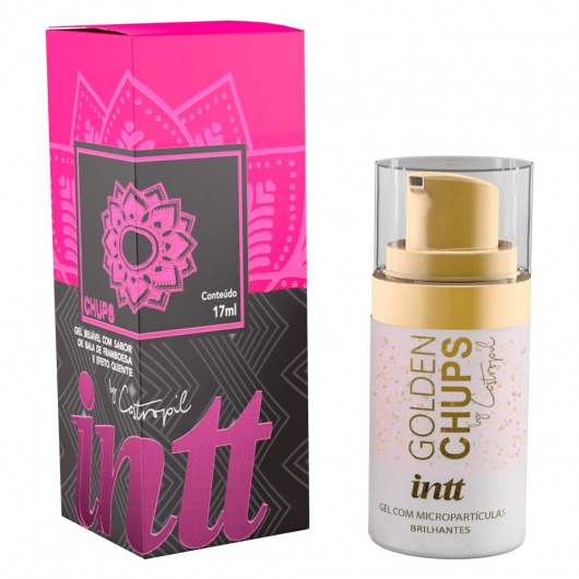 Возбуждающий гель Golden Chups с малиновым ароматом - 17 мл. - INTT - купить с доставкой в Реутове