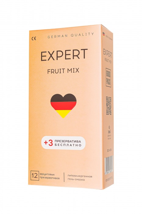 Ароматизированные презервативы EXPERT Fruit Mix - 12 шт.(+3 в подарок) - Expert - купить с доставкой в Реутове