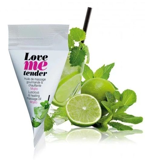 Съедобное согревающее массажное масло Love Me Tender Mojito с ароматом мохито - 10 мл. - Love to Love - купить с доставкой в Реутове