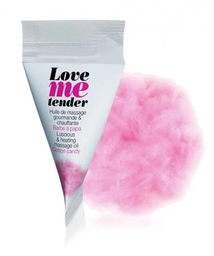 Съедобное согревающее массажное масло Love Me Tender Cotton Candy с ароматом сладкой ваты - 10 мл. - Love to Love - купить с доставкой в Реутове