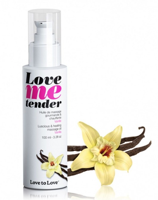 Съедобное согревающее массажное масло Love Me Tender Vanilla с ароматом ванили - 100 мл. - Love to Love - купить с доставкой в Реутове