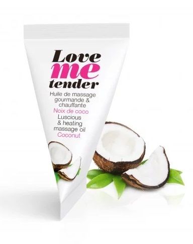Съедобное согревающее массажное масло Love Me Tender Cocos с ароматом кокоса - 10 мл. - Love to Love - купить с доставкой в Реутове