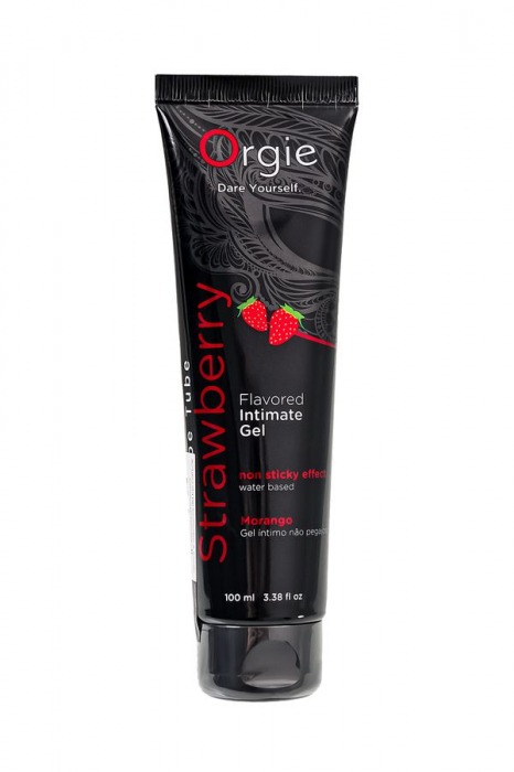 Интимный гель на водной основе Lube Tube Strawberry с клубничным вкусом - 100 мл. - ORGIE - купить с доставкой в Реутове