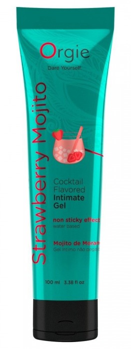 Съедобный интимный гель Orgie Lube Tube Cocktail Strawberry Mojito - 100 мл. - ORGIE - купить с доставкой в Реутове