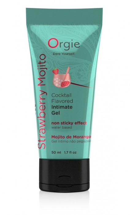 Съедобный интимный гель Orgie Lube Tube Cocktail Strawberry Mojito - 50 мл. - ORGIE - купить с доставкой в Реутове