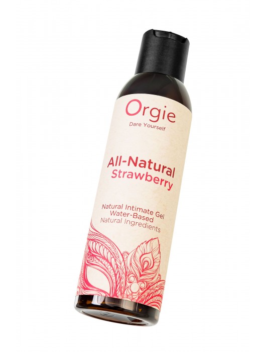 Интимный гель на водной основе All-Natural Strawberry с ароматом клубники - 150 мл. - ORGIE - купить с доставкой в Реутове