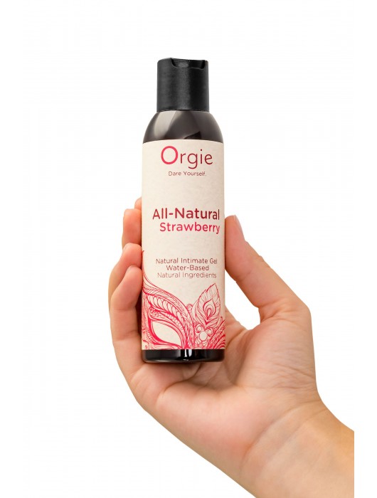 Интимный гель на водной основе All-Natural Strawberry с ароматом клубники - 150 мл. - ORGIE - купить с доставкой в Реутове
