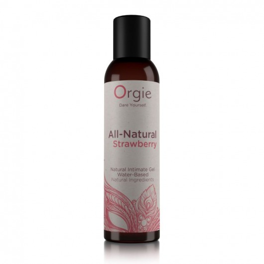 Интимный гель на водной основе All-Natural Strawberry с ароматом клубники - 150 мл. - ORGIE - купить с доставкой в Реутове