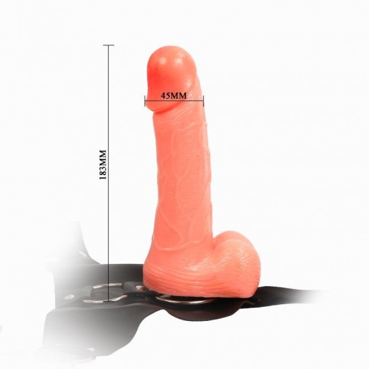 Женский страпон изогнутой формы - 18,3 см. - Baile - купить с доставкой в Реутове