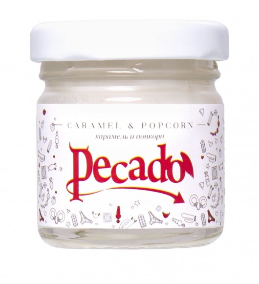 Массажная свеча Caramel   Popcorn - 35 мл. - Pecado - купить с доставкой в Реутове