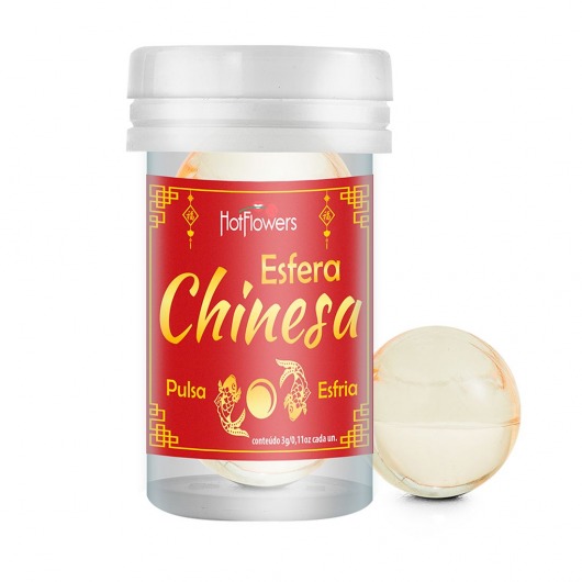 Интимный гель Chinesa Esfera с охлаждающе-пульсирующим эффектом (2 шарика по 3 гр.) - HotFlowers - купить с доставкой в Реутове