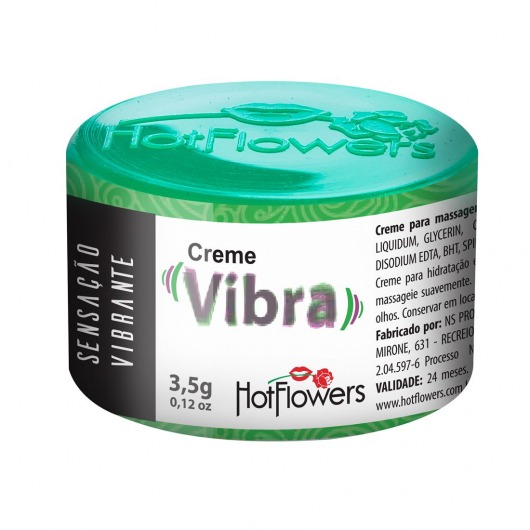 Возбуждающий крем Vibra с эффектом вибрации - 3,5 гр. - HotFlowers - купить с доставкой в Реутове