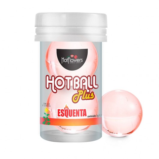 Лубрикант на масляной основе Hot Ball Plus с разогревающим эффектом (2 шарика по 3 гр.) - HotFlowers - купить с доставкой в Реутове