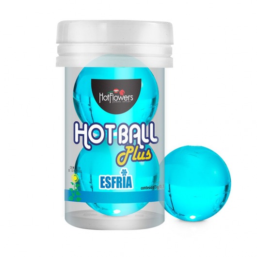Лубрикант на масляной основе Hot Ball Plus с охлаждающим эффектом (2 шарика по 3 гр.) - HotFlowers - купить с доставкой в Реутове