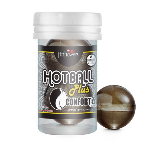 Анальный лубрикант на масляной основе Hot Ball Plus Conforto (2 шарика по 3 гр.) - HotFlowers - купить с доставкой в Реутове