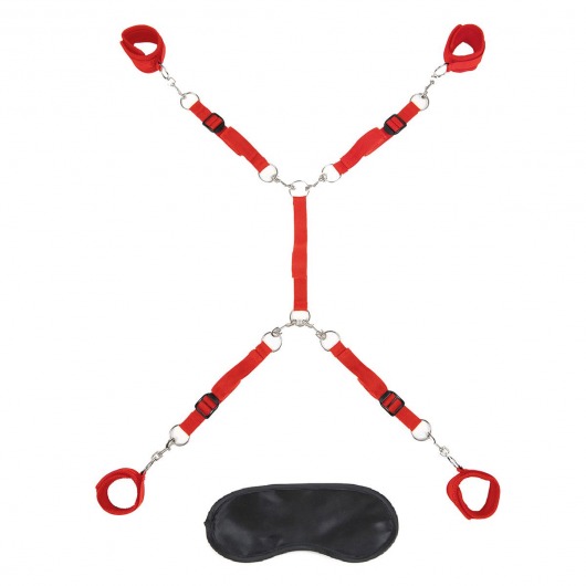 Красная фиксация на матрас Classic Bedspreader - Lux Fetish - купить с доставкой в Реутове