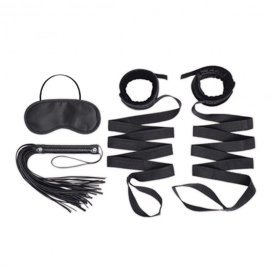 Эротический набор 4PC Bondage Bed Strap   Flogger Kit - Lux Fetish - купить с доставкой в Реутове