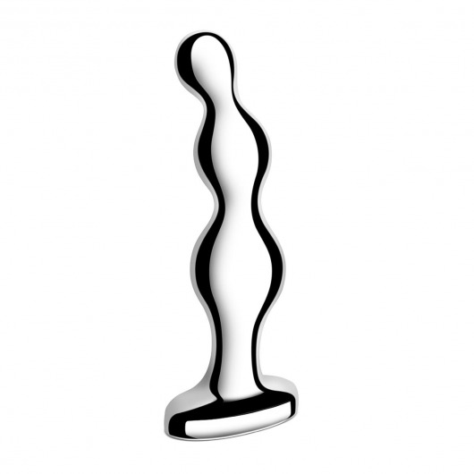 Стальной анальный фаллоимитатор для простаты Stainless Steel Anal Beads - 13 см. - b-Vibe - в Реутове купить с доставкой
