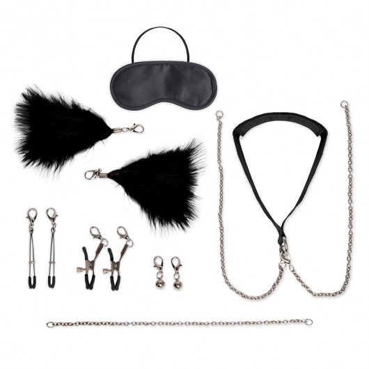 Большой эротический набор из 12 предметов Interchangeable Collar   Nipple Clips Set - Lux Fetish - купить с доставкой в Реутове