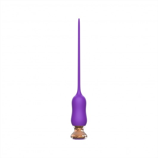 Фиолетовый тонкий стимулятор Nipple Vibrator - 23 см. - I-MOON - купить с доставкой в Реутове