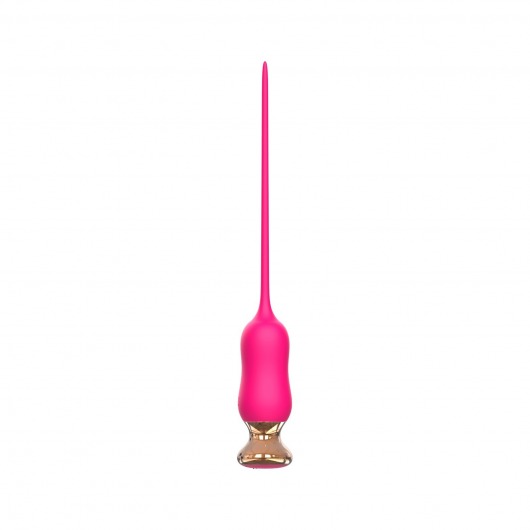 Розовый тонкий стимулятор Nipple Vibrator - 23 см. - I-MOON - купить с доставкой в Реутове