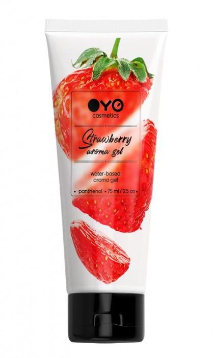 Лубрикант на водной основе OYO Aroma Gel Strawberry с ароматом клубники - 75 мл. - OYO - купить с доставкой в Реутове