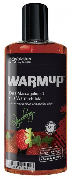 Разогревающее масло WARMup Strawberry - 150 мл. - Joy Division - купить с доставкой в Реутове