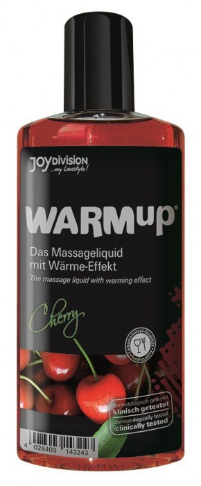 Разогревающее масло WARMup Cherry - 150 мл. - Joy Division - купить с доставкой в Реутове