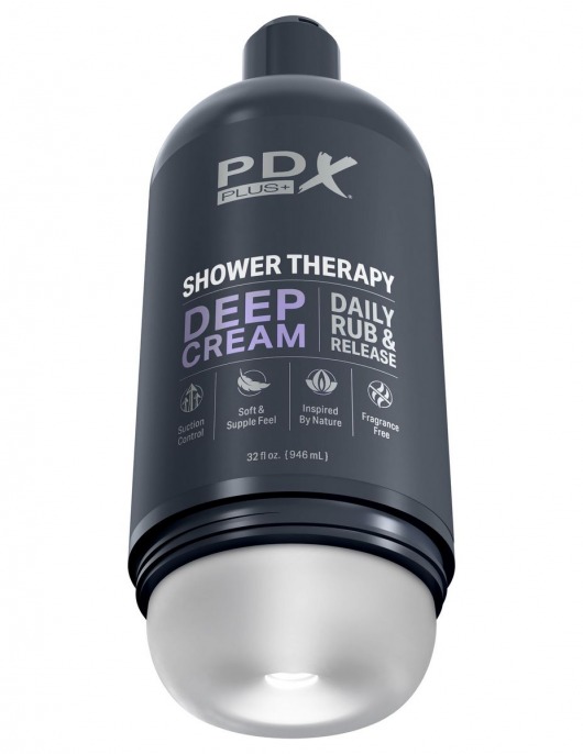Мастурбатор в бутылке Shower Therapy Deep Cream - Pipedream - в Реутове купить с доставкой