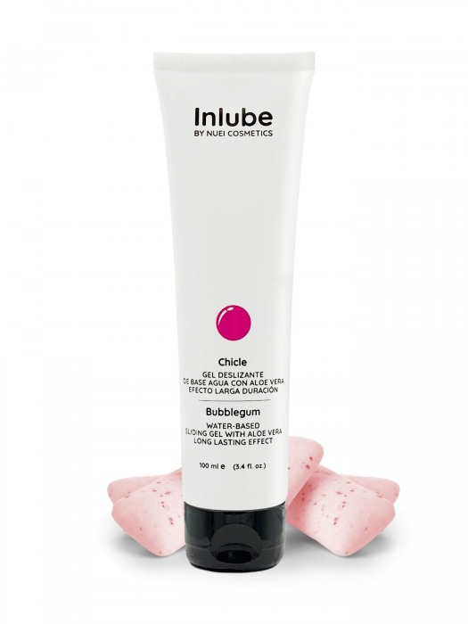Лубрикант на водной основе Nuei Inlube с алоэ вера и ароматом бабл-гам - 100 мл. - Nuei cosmetics - купить с доставкой в Реутове