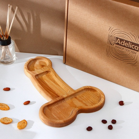 Деревянное блюдо для подачи в форме члена (32,5 х 20 х 1,7 см) - Сима-Ленд - купить с доставкой в Реутове