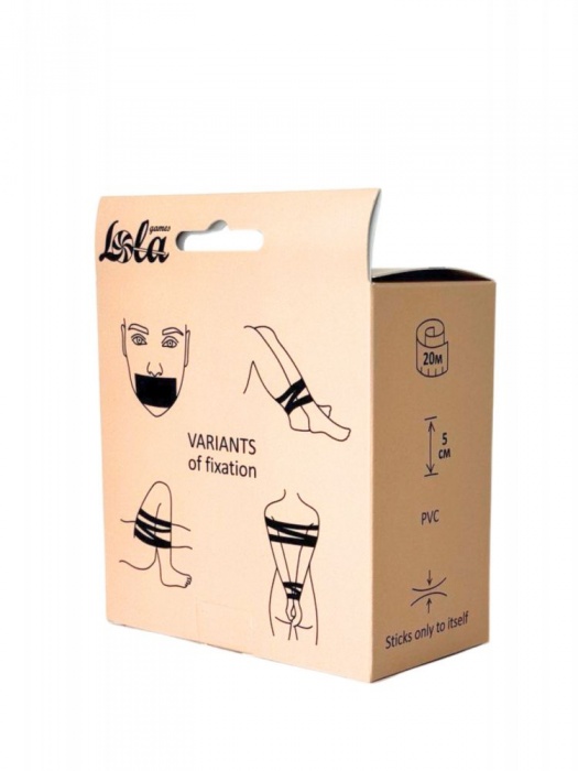 Черная бондажная лента Oxytocin - Lola Games - купить с доставкой в Реутове