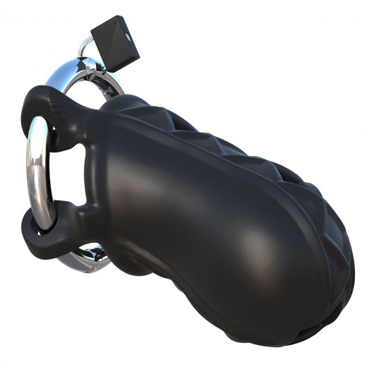 Черный замок верности Extreme Silicone Cock Blocker - Pipedream - купить с доставкой в Реутове