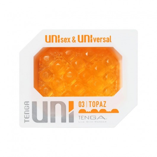 Оранжевый мастурбатор-стимулятор Tenga Uni Topaz - Tenga - в Реутове купить с доставкой