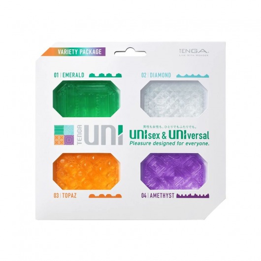 Набор из 4 мастурбаторов-стимуляторов Tenga Uni Variety Pack - Tenga - в Реутове купить с доставкой