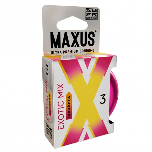 Ароматизированные презервативы Maxus Exotic Mix - 3 шт. - Maxus - купить с доставкой в Реутове