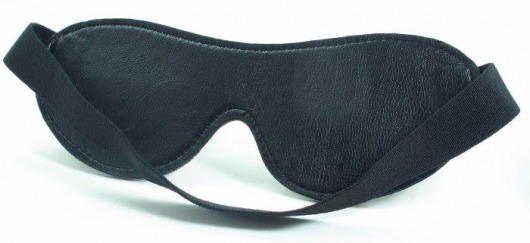 Черная кожаная маска на глаза - БДСМ Арсенал - купить с доставкой в Реутове