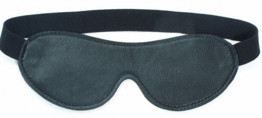 Черная кожаная маска на глаза - БДСМ Арсенал - купить с доставкой в Реутове