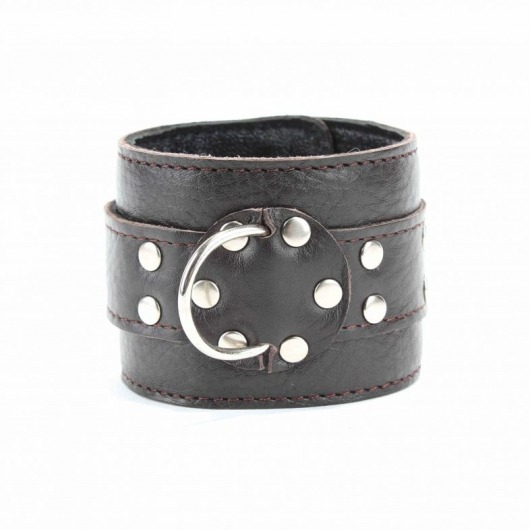 Кожаные наручники на металлической цепочке - БДСМ Арсенал - купить с доставкой в Реутове