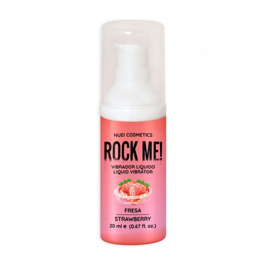 Жидкий вибратор Nuei Rock Me! с ароматом клубники - 20 мл. - Nuei cosmetics - купить с доставкой в Реутове