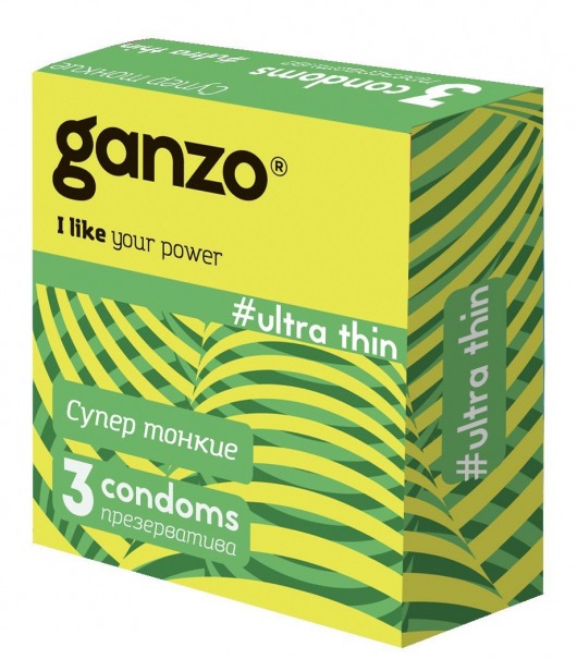 Ультратонкие презервативы Ganzo Ultra thin - 3 шт. - Ganzo - купить с доставкой в Реутове