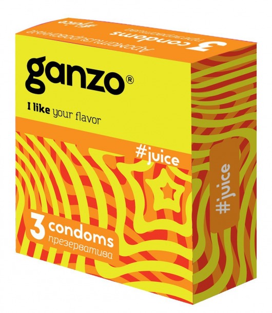 Ароматизированные презервативы Ganzo Juice - 3 шт. - Ganzo - купить с доставкой в Реутове