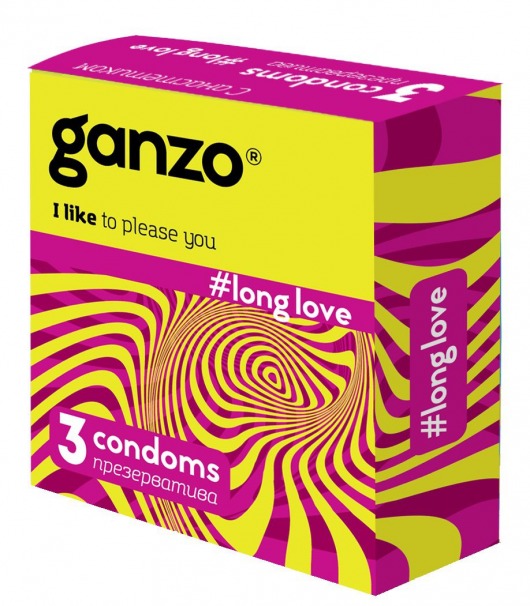 Презервативы с анестетиком для продления удовольствия Ganzo Long Love - 3 шт. - Ganzo - купить с доставкой в Реутове