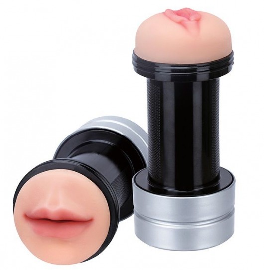 Двусторонний мастурбатор REALSTUFF 2 IN 1 HUMMER MOUTH   VAGINA - ротик и вагина - Dream Toys - в Реутове купить с доставкой