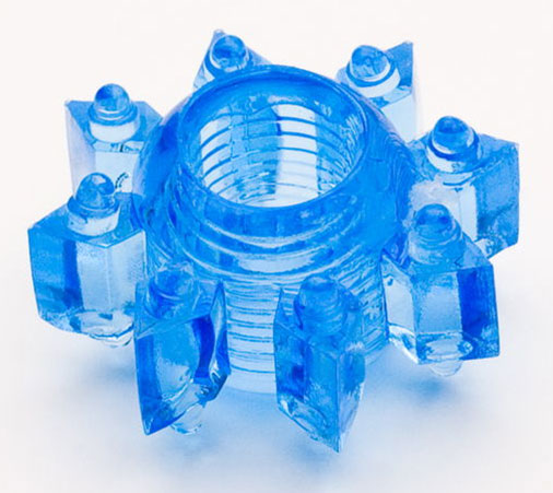 Голубая гелевая насадка-звезда - Toyfa Basic - в Реутове купить с доставкой