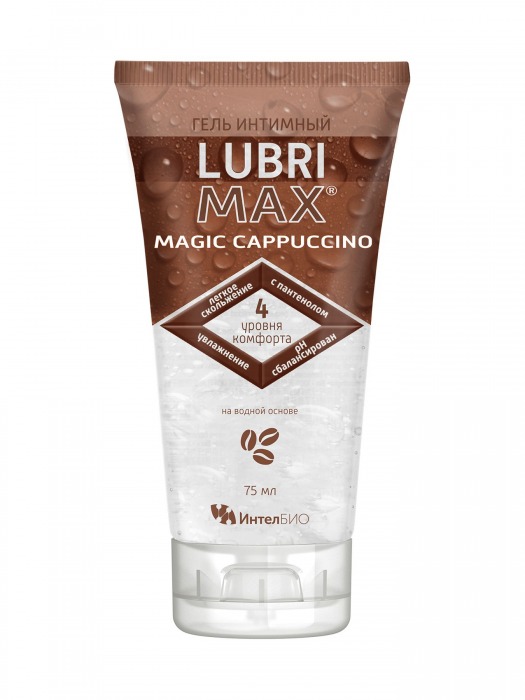Интимный гель-смазка на водной основе Lubrimax Magic Cappuccino - 75 мл. - ИнтелБИО - купить с доставкой в Реутове